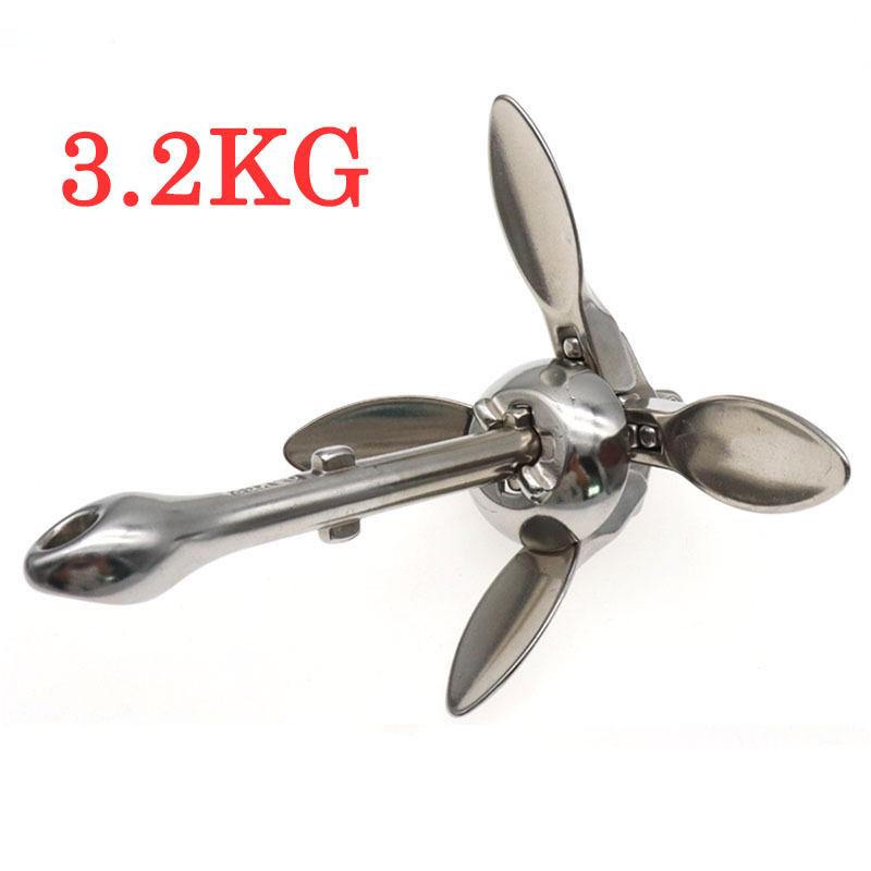 3.2 кг надувная лодка из нержавеющей стали железный металлический якорь для лодки каяк шлюпка плот рыболовная лодка каяк