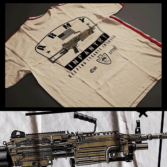 Боевая футболка военная Армейская Пехотинец Пулеметчик Тактическая штурмовая футболка S